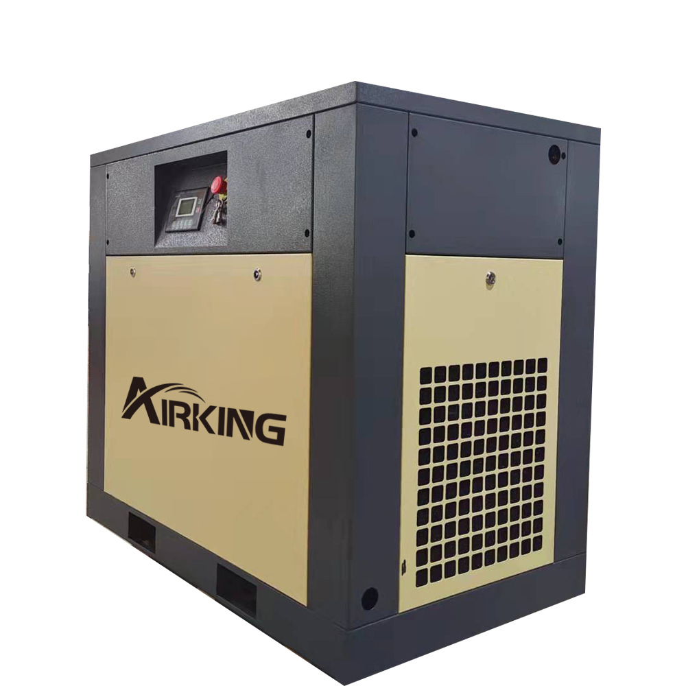 AIRKING 22KW 30HP AK-30 7bar फिक्स्ड स्पीड IP23 पोर्टेबल कंप्रेसर पेपर पैकेजिंग मशीन के लिए रोटरी स्क्रू कंप्रेसर एयर