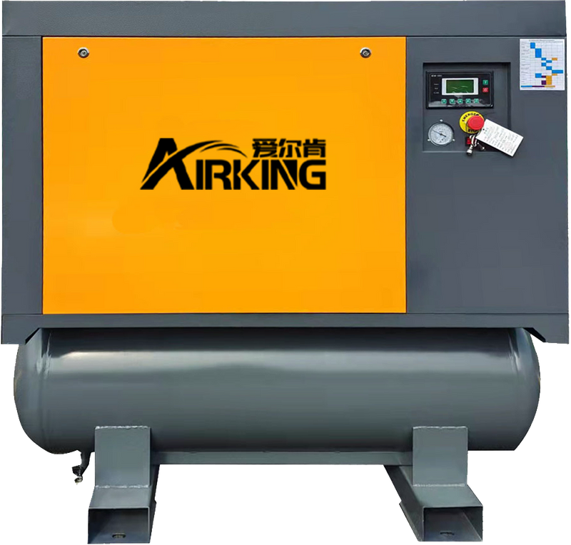 10HP 8bar AIRKING PM मोटर चर गति 3in1 स्क्रू एयर कंप्रेसर 